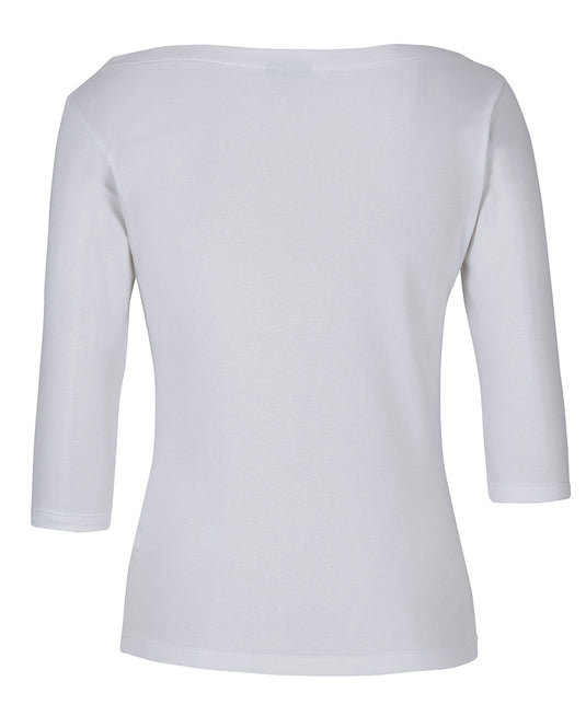 1BT3 JB's C OF C Ladies 3/4 Sleeve Boat Neck Tee