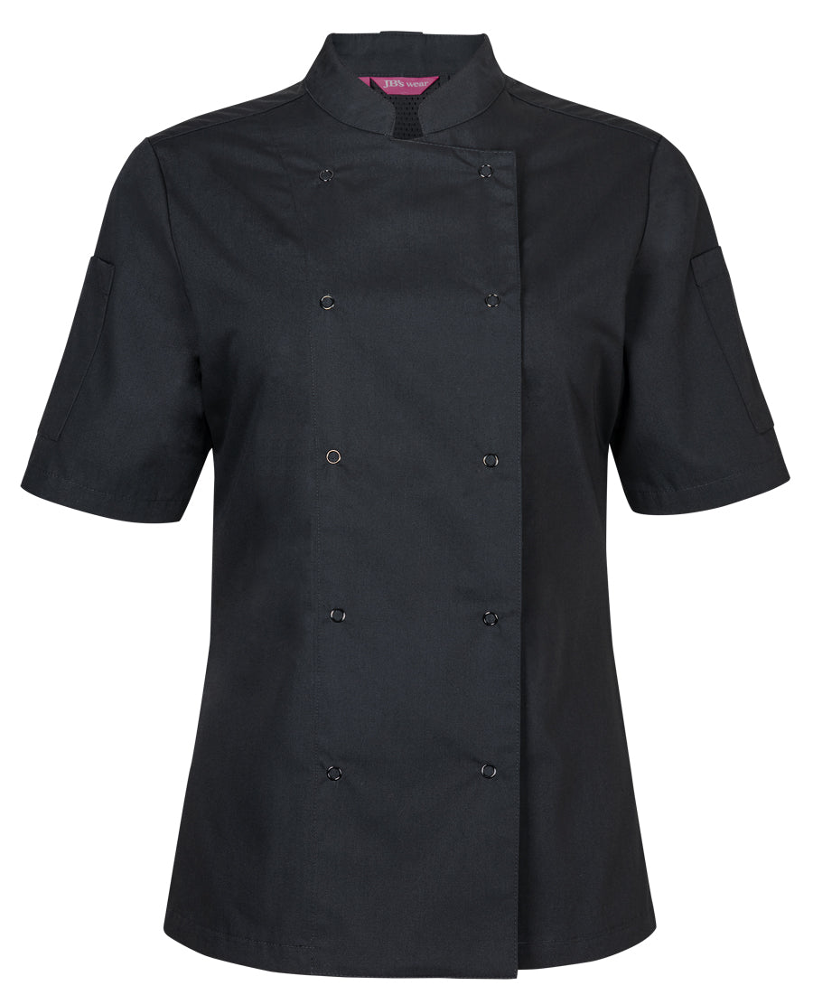 5CJS1 JB's Ladies S/S Snap Button Chef Jacket