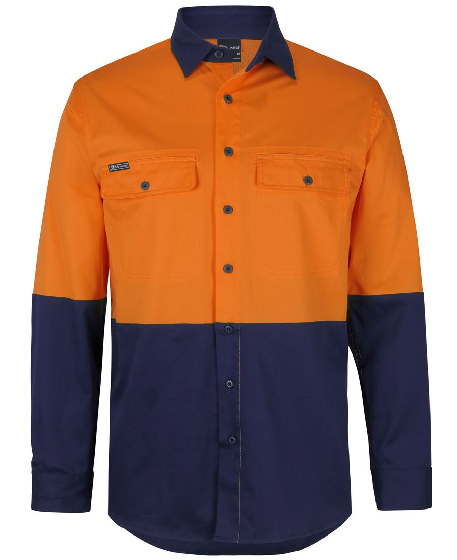 6HSWL JB's Hi Vis L/S Stretch Work Shirt