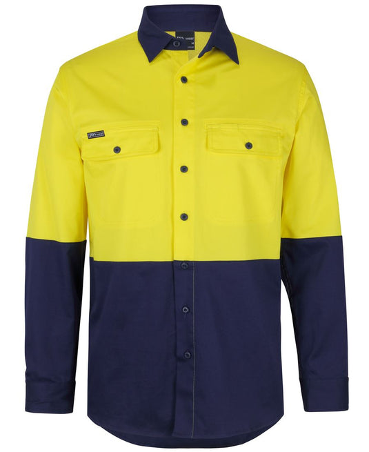 6HSWL JB's Hi Vis L/S Stretch Work Shirt