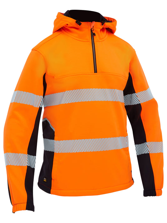 BK6571T Bisley Flex & Move Hi Vis Taped Liquid Repellent Fleece Hoodie