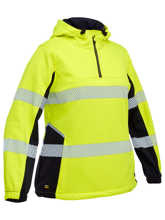 BKL6571T Bisley Womens Flex & Move Hi Vis Taped Liquid Repellent Fleece Hoodie