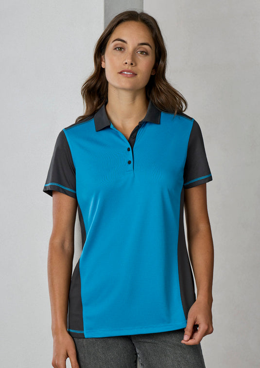 P419LS BizCollection Womens Dart Short Sleeve Polo