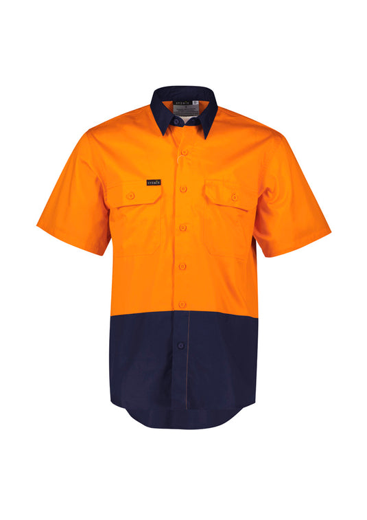 ZW115 Syzmik mens Hi Vis Short Sleeve Shirt