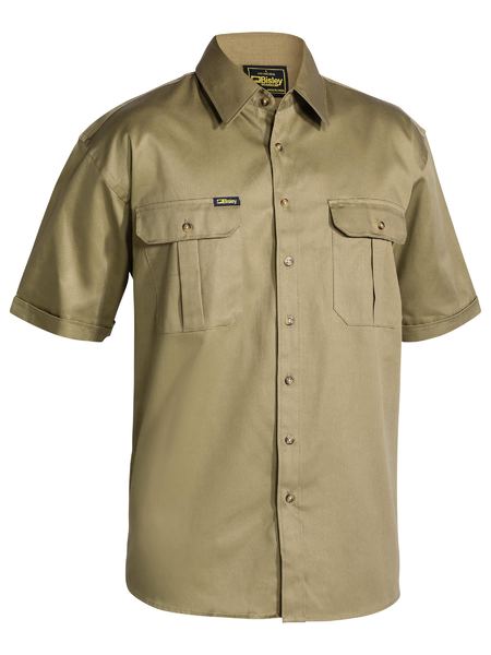 Wholesale BS1433 Bisley Original Cotton Drill Shirt - Short Sleeve Printed or Blank
