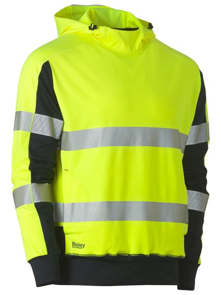 Wholesale BK6815T Bisley Taped Hi Vis Stretchy Fleece Hoodie Printed or Blank