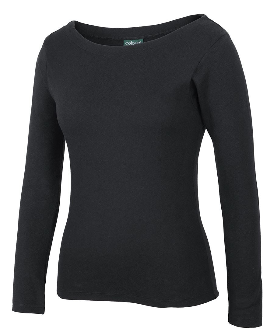 Wholesale 1BTL JB's C OF C L/S BOAT NECK TEE Printed or Blank