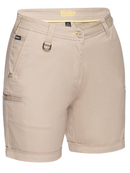 Wholesale BSHL1015 Bisley Womens Stretch Cotton Shorts Printed or Blank
