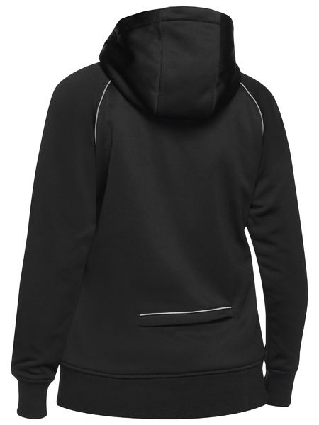 Wholesale BKL6925 BISLEY WOMEN'S FLEECE ZIP FRONT HOODIE WITH SHERPA LINING Printed or Blank