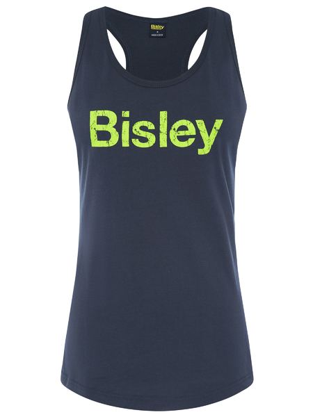 BKSL063 Bisley Women's Cotton Logo Singlet