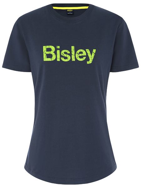 Wholesale BKTL064 BISLEY WOMEN'S COTTON LOGO TEE Printed or Blank