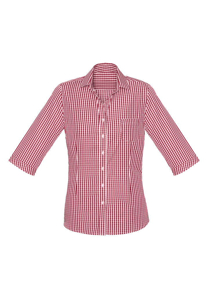 Wholesale 43411 Biz Corporates WOMENS SPRINGFIELD 3/4 SLEEVE SHIRT Printed or Blank