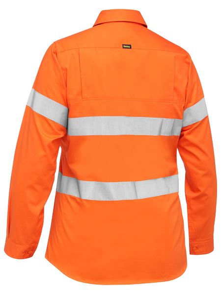 BL6897 Bisley Womens Taped Hi Vis Cool Lightweight Drill Shirt