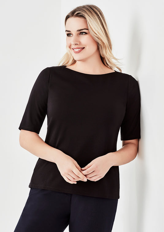 Wholesale 44113 Biz Corporates WOMENS CAMILLE SHORT SLEEVE T-TOP Printed or Blank