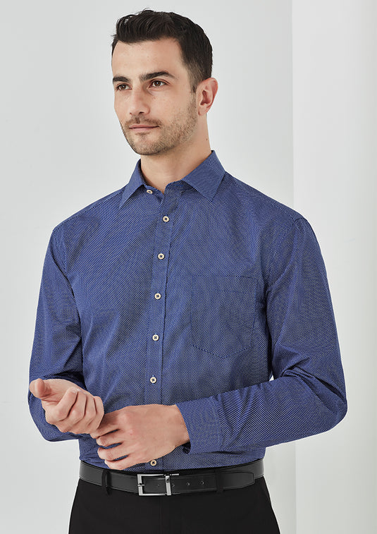 Wholesale 44520 Biz Corporates MENS OSCAR LONG SLEEVE SHIRT Printed or Blank