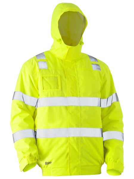 BJ6770T Bisley Taped Hi Vis Wet Weather Bomber Jacket