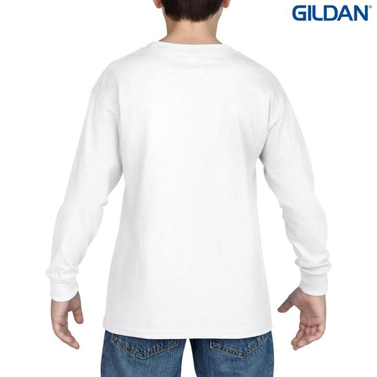 Wholesale 5400B Gildan Heavy Cotton Youth Long Sleeve T-Shirt Printed or Blank