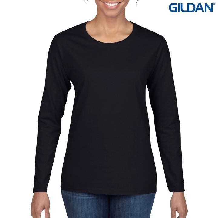 Wholesale 5400L Gildan Heavy Cotton Ladies Long Sleeve T-Shirt Printed or Blank
