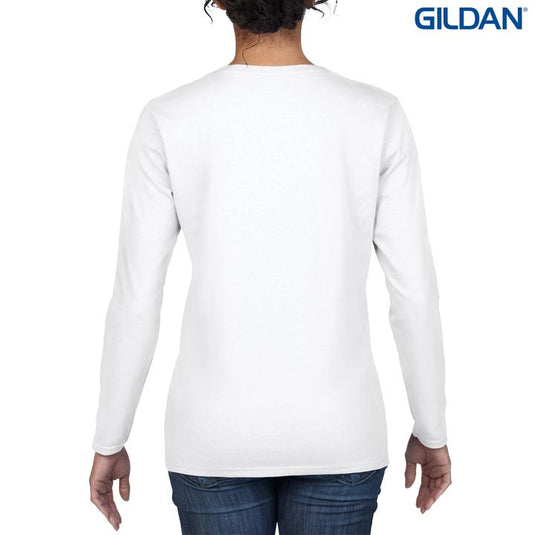 Wholesale 5400L Gildan Heavy Cotton Ladies Long Sleeve T-Shirt Printed or Blank