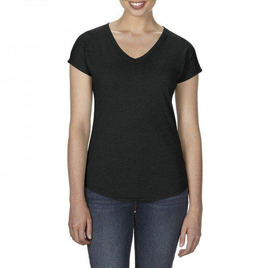 Wholesale 6750VL Anvil Women’s Tri-Blend V-Neck Tee Printed or Blank