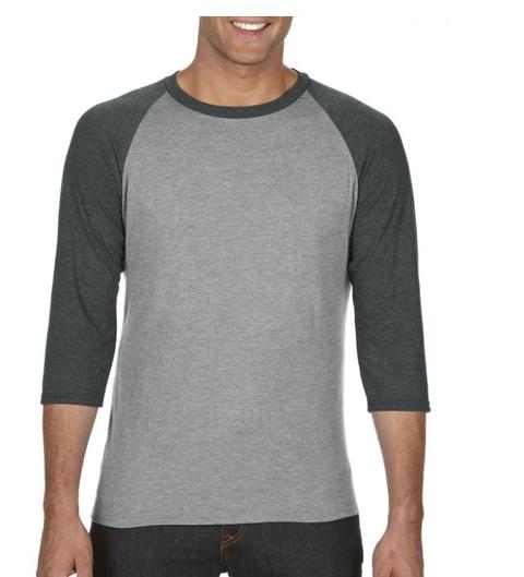 Wholesale 2184 Anvil Adult Heavyweight Raglan 3 Qtr Sleeve Tee - CLEARANCE Printed or Blank