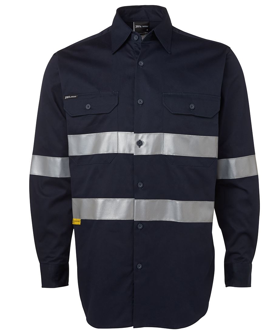 Wholesale 6HDNL JB's L/S 190G WORK SHIRT REFLECTIVE TAPE Printed or Blank