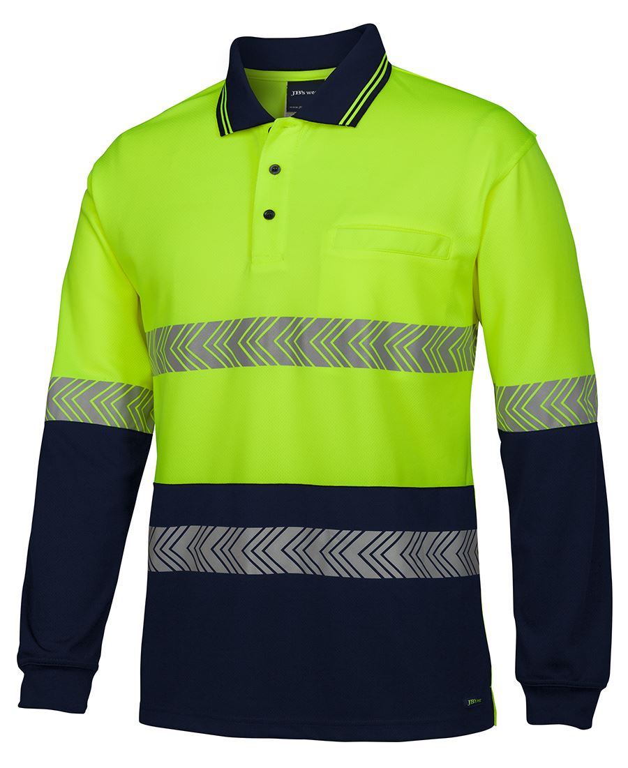 Wholesale 6HLST JB's HV L/S SEGMENTED TAPE POLO Printed or Blank