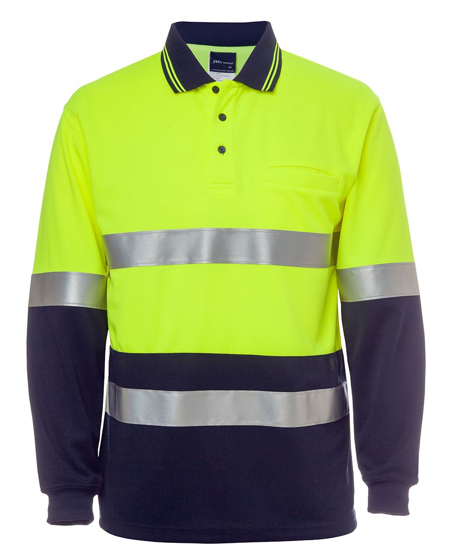 Wholesale 6HMCB JB's HV L/S (D+N) Cotton Back Polo Printed or Blank