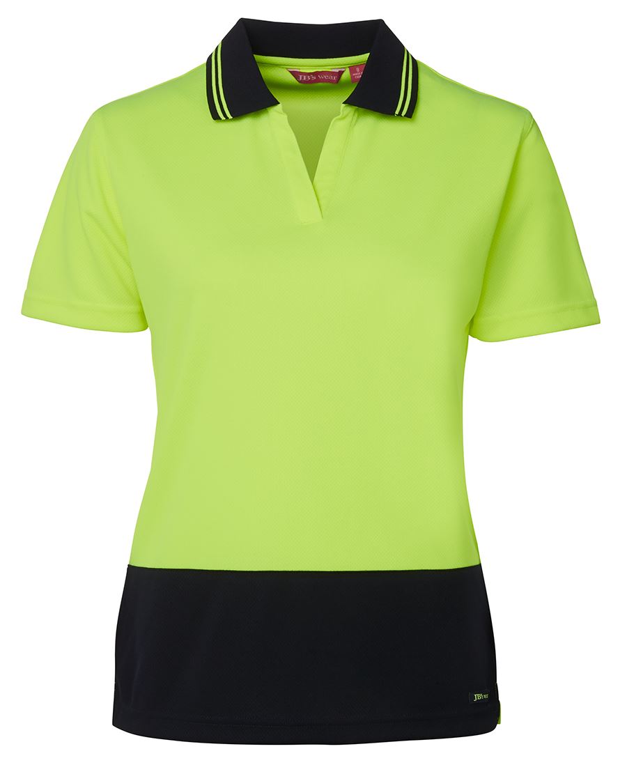 Wholesale 6HNB1 JB's HV 4602.1 LADIES S/S NON BUTTON POLO Printed or Blank