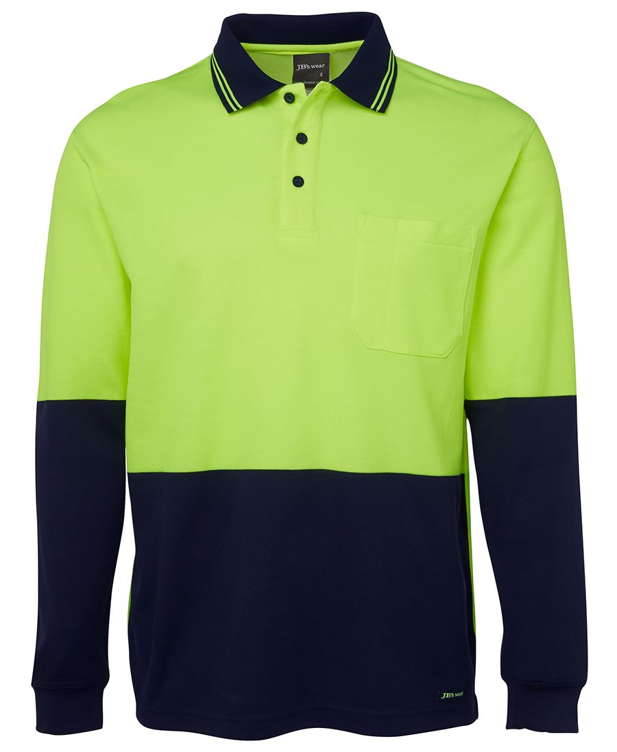 Wholesale 6HPL JB's HV L/S COTTON BACK POLO Printed or Blank