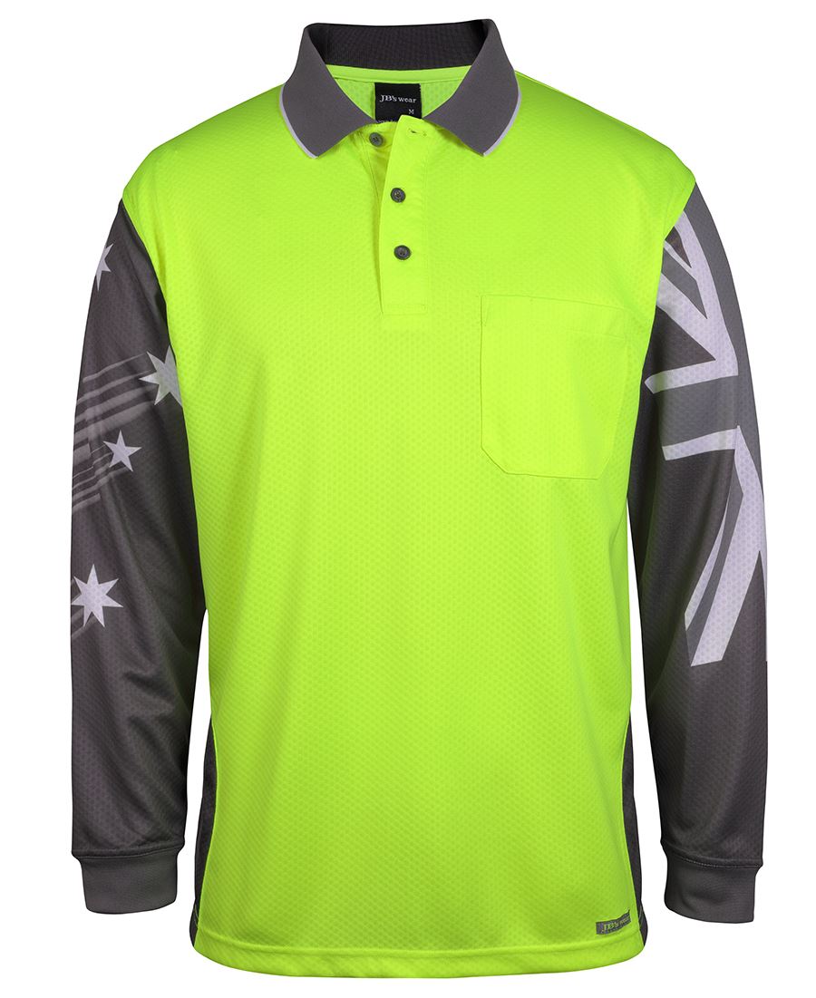 Wholesale 6HSCL JB's HV L/S SOUTHERN CROSS POLO Printed or Blank