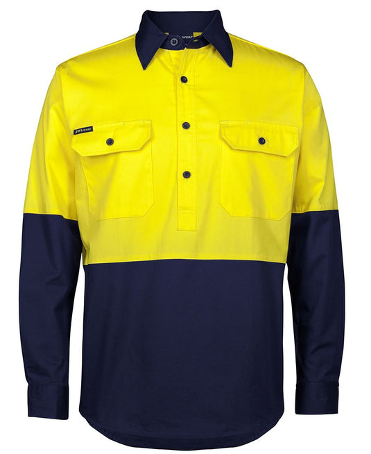 Wholesale 6HVCS JB's HV CLOSE FRONT L/S 150G WORK SHIRT Printed or Blank