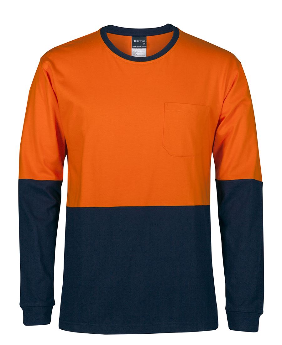 Wholesale 6HVTN JB's HV L/S CREW NECK COTTON T-SHIRT Printed or Blank
