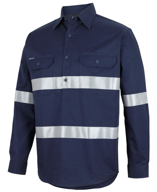 Wholesale 6HWCT JB's CLOSE FRONT L/S 150G WORK SHIRT REFLECTIVE TAPE Printed or Blank