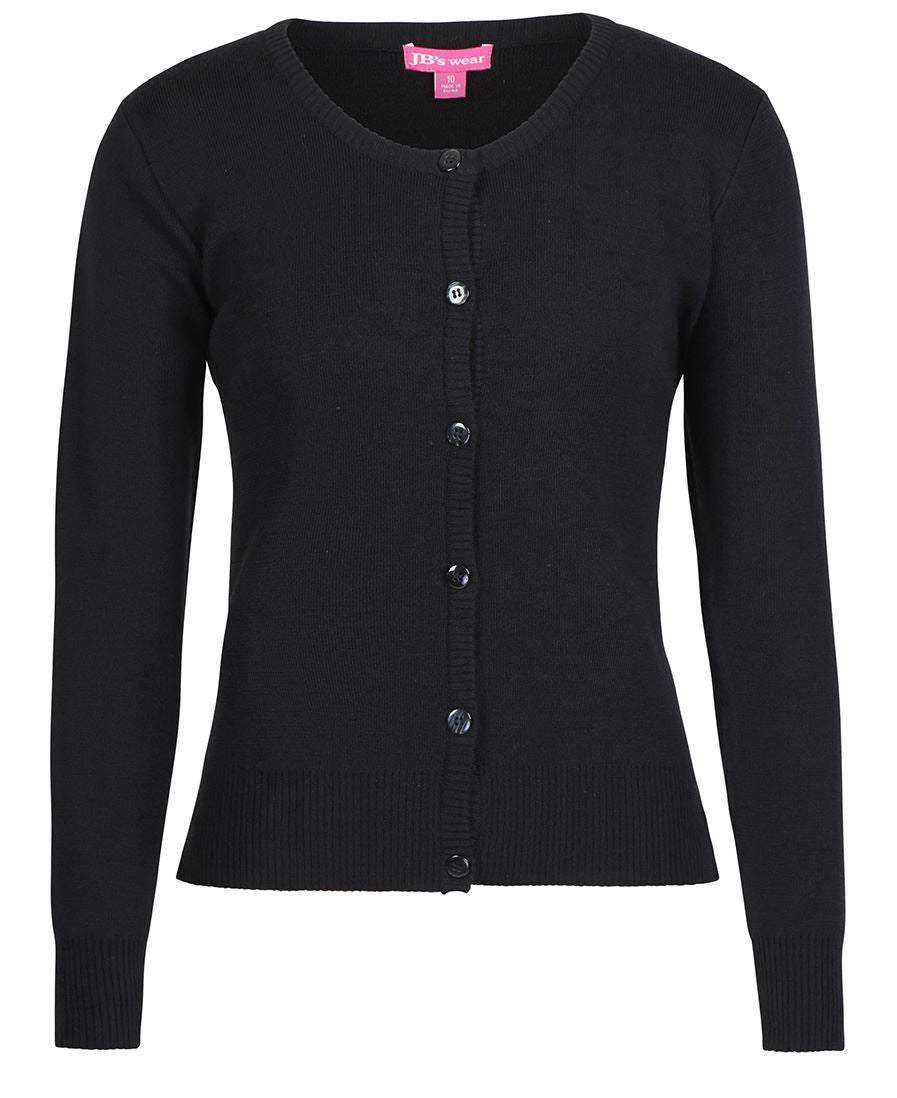Wholesale 6L1CN JB's Ladies Corporate Crew Neck Cardigan Printed or Blank