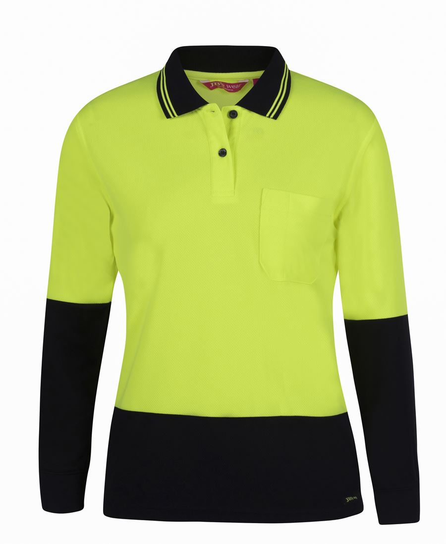 Wholesale 6LHCL JB's LADIES HV L/S COMFORT POLO Printed or Blank