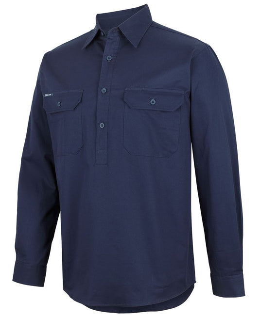 Wholesale 6WLCF JB's CLOSE FRONT L/S 150G WORK SHIRT Printed or Blank