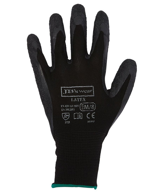 Wholesale 8R003 JB's BLACK LATEX GLOVES (12 PK) Printed or Blank