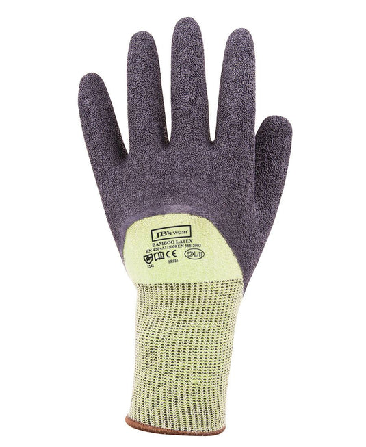 Wholesale 8R025 JB's BAMBOO LATEX CRINKLE 3/4 DIPPED GLOVES 12PK Printed or Blank