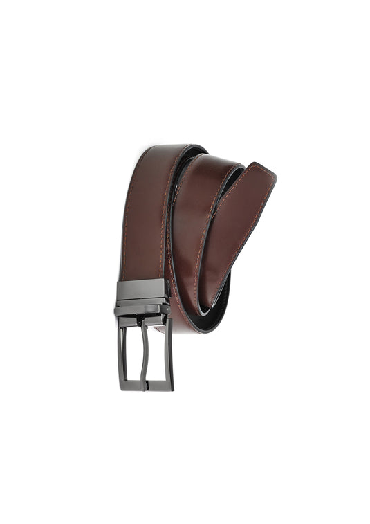 Wholesale 99300 Biz Corporates Mens Leather Reversible Belt Printed or Blank