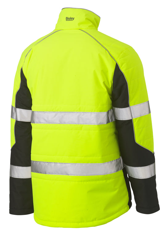 Wholesale BJ6829T Bisley Taped Two Tone Hi Vis Puffer Jacket Printed or Blank