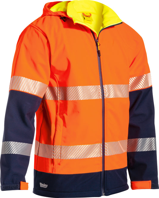 Wholesale BJ6934T Bisley Taped Two Tone Hi Vis Ripstop Softshell Jacket Printed or Blank
