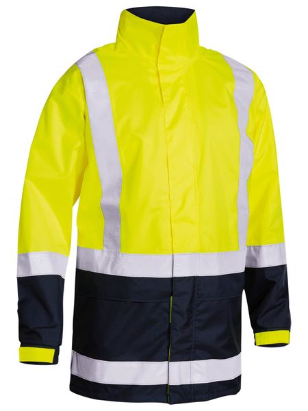 Wholesale BJ6966T Bisley Two Tone Taped Hi Vis Rain Shell Jacket Printed or Blank