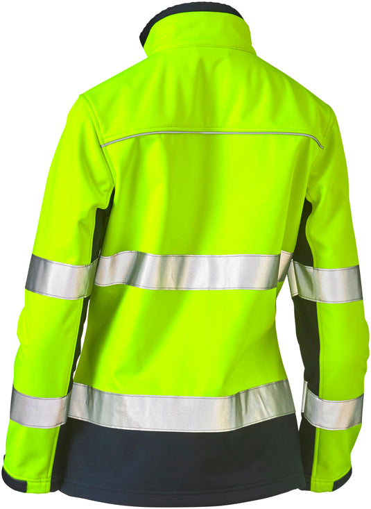 Wholesale BJL6059T Bisley Womens Taped Two Tone Hi Vis Softshell Jacket Printed or Blank