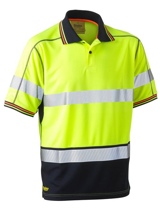 Wholesale BK1219T Bisley Taped Two Tone Hi Vis Polyester Mesh Short Sleeve Polo Shirt Printed or Blank