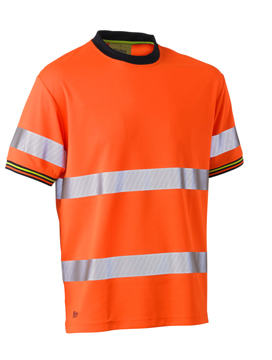 Wholesale BK1220T Bisley Taped Hi Vis Polyester Mesh Short Sleeve T-Shirt Printed or Blank