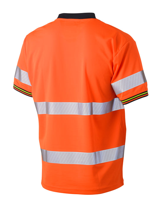 Wholesale BK1220T Bisley Taped Hi Vis Polyester Mesh Short Sleeve T-Shirt Printed or Blank