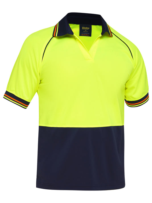 Wholesale BK1440 BISLEY TWO TONE HI VIS SHORT SLEEVE POLO Printed or Blank