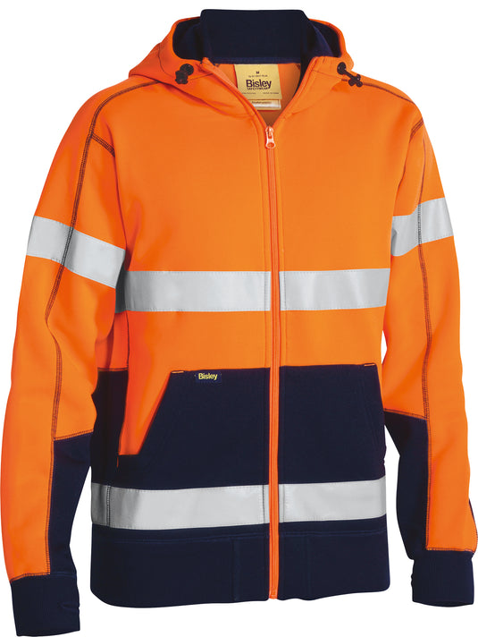 Wholesale BK6819T Bisley Taped Hi Vis Fleece Hoodie Printed or Blank