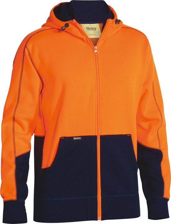 Wholesale BK6819 Bisley Hi Vis Fleece Hoodie Printed or Blank